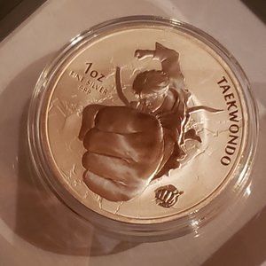 1 oz. Pure Silver Round Taekwondo 2020 Round Coin